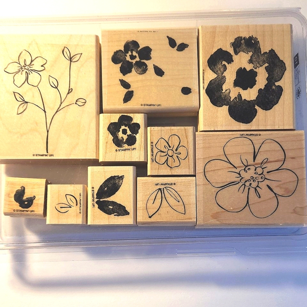 Stamping Up set of floral stamps.